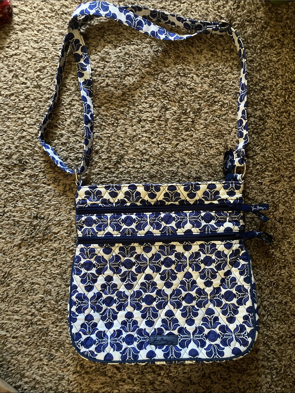 Vera Bradley Blue & White Floral Crossbody